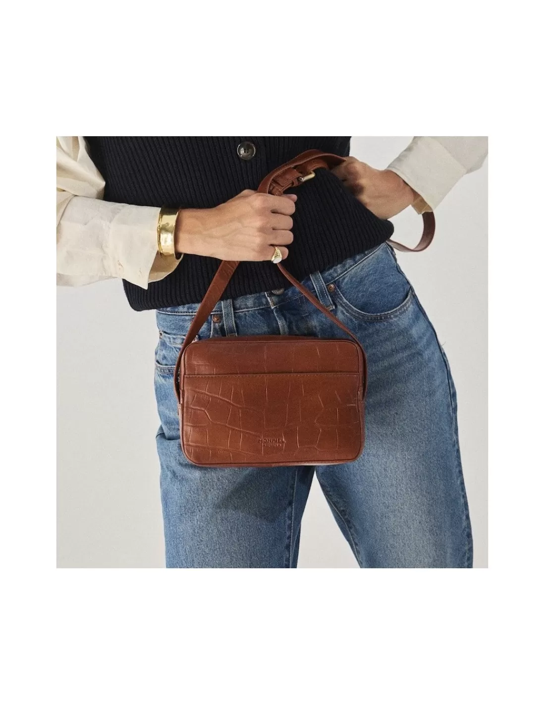 Mujer MONPIEL Bolsos De Piel Pequeños | Bolsos Piel Mujer*Bolso Bandolera de Piel Coco