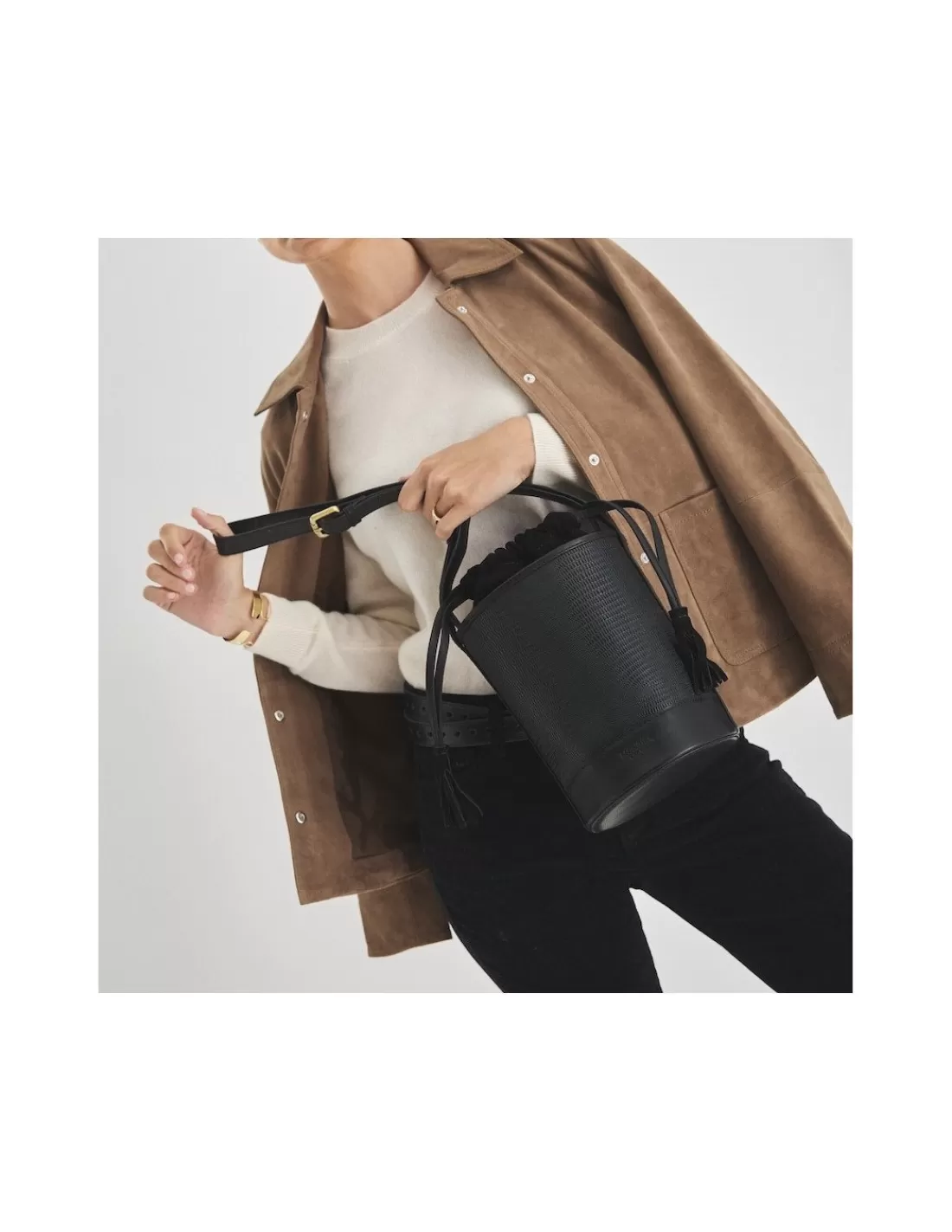 Mujer MONPIEL Bolsos De Piel Pequeños | Bolsos Piel Mujer*Bolso Redondo Cubo Pequeno